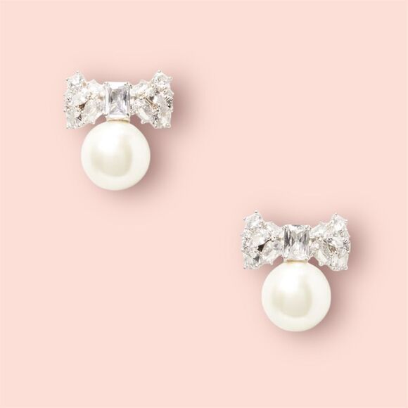 Kate Spade NEW earrings - Happily Ever After statement earrings pearl sparkle - Picture 1 of 13